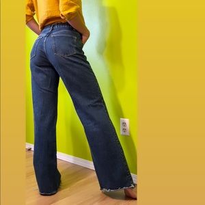 Zara high-rise wide jeans size 6